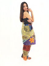 Handmade Cross Body Cotton Hemp Hippie Handbag Purse