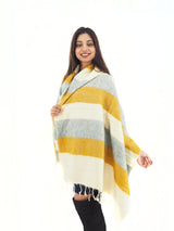 Handmade Hand Loomed Yak Wool Large Shawl Blanket Throw Meditation Shawl