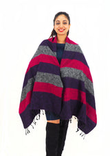 Scarf, shawl, blanket shawl, throw and Mediation shawl. Hand loomed from highland yak wool