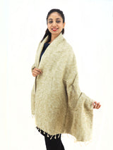 Handmade Hand Loomed Yak Wool Large Shawl Blanket Throw Meditation Shawl