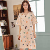 Sleep Wear Soft Cotton Blend Night Shirt Lounge Wear XL 2XL 2XL