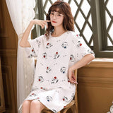 Sleep Wear Soft Cotton Blend Night Shirt Lounge Wear Cat Print XL 2XL 2XL