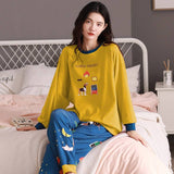 Sleep Wear 100% Soft Cotton Pajama Set Lounge wear M L XL 2XL 3XL Long Sleeves