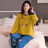 Sleep Wear 100% Soft Cotton Pajama Set Lounge wear M L XL 2XL 3XL Long Sleeves