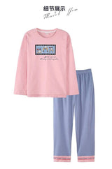 Sleep Wear 100% Soft Cotton Pajama Set Lounge wear M L XL 2XL 3XL Long Sleeves