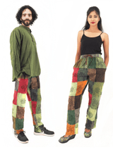 Handmade Casual Boho Cotton Patch Work Pants Size S-M-L-XL