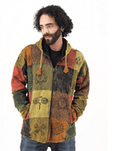 Handmade Casual Boho Cotton Unisex Men's Jackets Hoodies Size S-M-L-XL-XXL