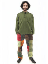 Handmade Casual Boho Cotton Patch Work Pants Size S-M-L-XL