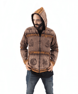 Handmade Casual Boho Cotton Unisex Men's Jackets Hoodies Size S-M-L-XL-XXL