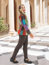 Vibrant Boho Patchwork Jacket - Artful Layers of Bohemian Style (Copy)