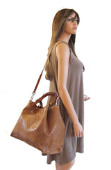 Tan Large Leather Handbag