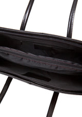 Black Smooth Calf Leather Handbag