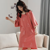 Sleepwear 100% Soft Cotton Coral Night Shirt Nightgown Lounge wear XL XXL