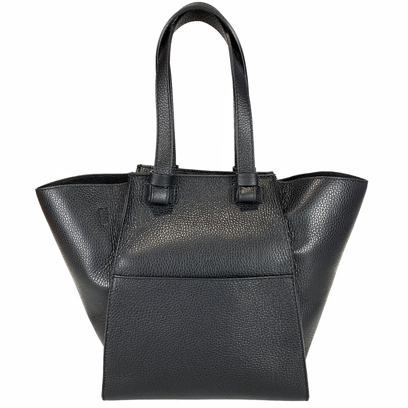 Black Leather Large Handbag