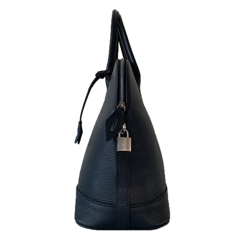 Large Black Leather Handbag