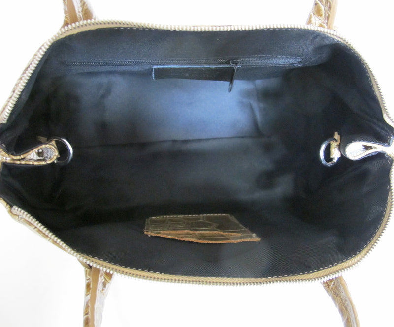 Taupe Olive Leather Handbag