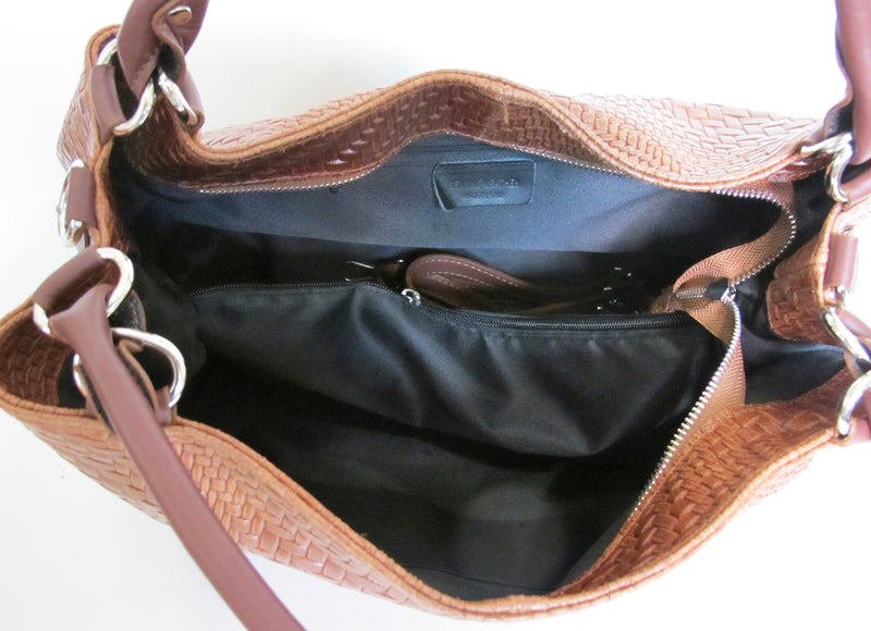 Medium Brown Leather Handbag