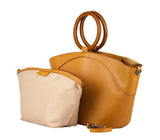 Tan Leather Large Handbag 
