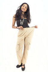 Unisex Handmade Casual Boho Cotton Solid Color Pants Size S-M-L-XL