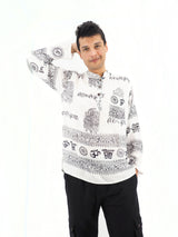 Men's Handmade Casual Boho Hippie Cotton Shirt Size S-M-L-XL White