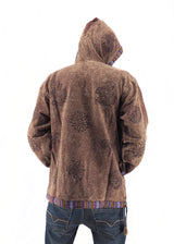 Handmade Casual Boho Cotton Unisex Jackets Hoodies Size S-M-L-XL Brown