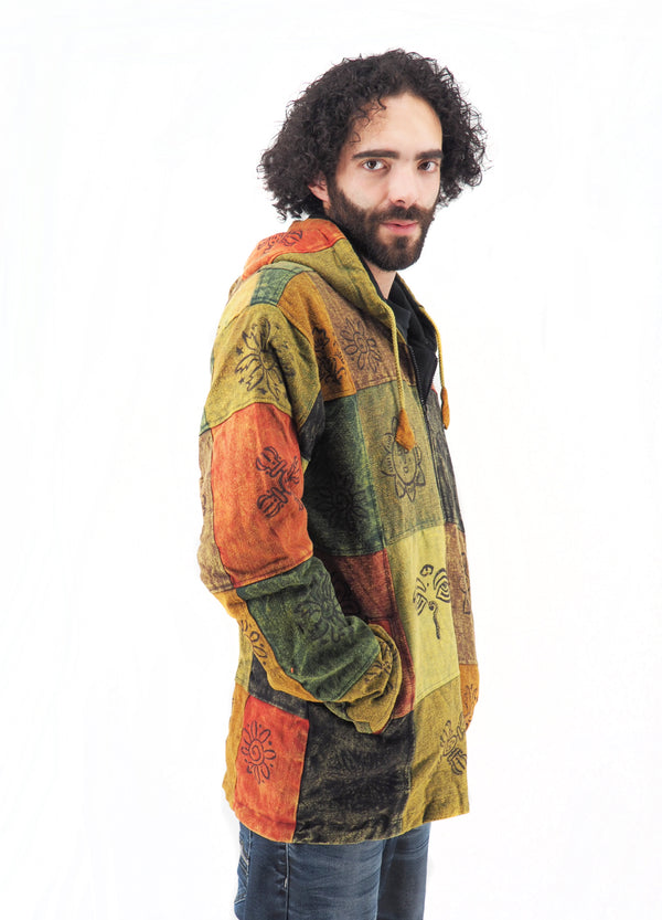 MEN KNITTED CHUNKY Wool Fleece Lined Jacket Winter Hippie Boho Festival  Jumper £54.99 - PicClick UK