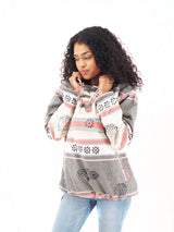 Handmade Casual Boho Cotton Unisex Jackets Hoodies Size S-M-L-XL- Gray