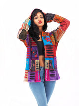 Handmade Patchwork Boho Hoodie 100% Pre-Washed Cotton S-M-L-XL