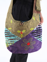 Handmade Cross Body Cotton Hemp Hippie Handbag Purse