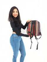 Handmade Backpack Cotton Hemp Hippie Handbag Purse School Bag Travel Bag