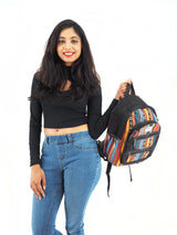 Handmade Backpack Cotton Hemp Hippie Handbag Purse School Bag Travel Bag