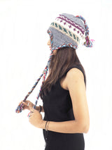 Handmade Crochet Hand Knitted Boho Hippie 100% Wool Fleece Lined Hat 6062