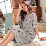 Sleep Wear Soft Cotton Blend Night Shirt Lounge Wear Cat Print XL 2XL 2XL