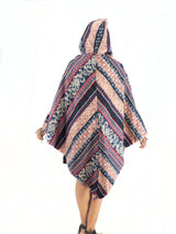 Handmade Hand Loomed Yak Wool Large Shawl Hooded Poncho 6177