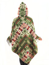 Handmade Hand Loomed Yak Wool Large Shawl Hooded Poncho 6308