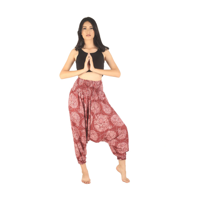 Handmade Casual Boho Rayon Hippie Yoga Alladin Pants One Size Pink