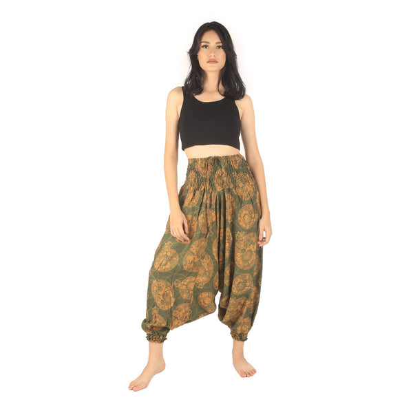 Handmade Casual Boho Rayon Hippie Yoga Alladin Pants One Size Green