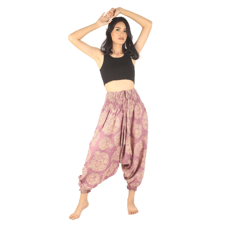 Handmade Casual Boho Rayon Hippie Yoga Alladin Pants One Size Light Pink