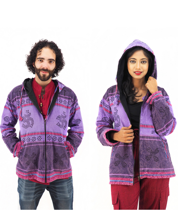 Handmade Casual Boho Cotton Unisex Men's Jackets Hoodies Size S and 3XL